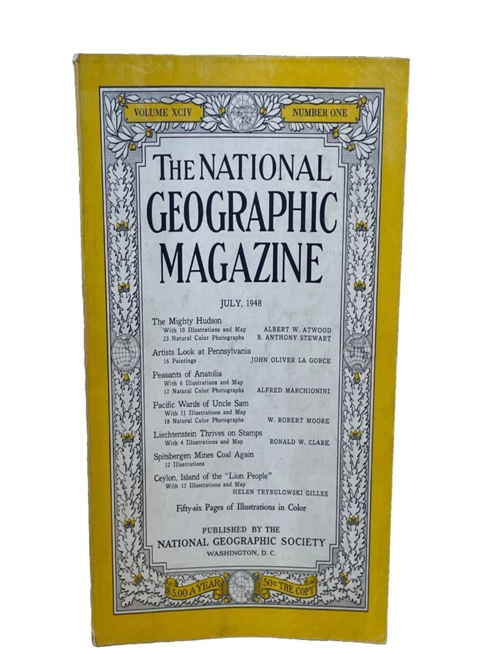 National Geographic July 1948 Vol 94 No 1 Vintage Magazine Hudson River New York